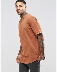 Asos Oversized T Shirt With Acid Wash In Rust