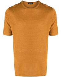 Roberto Collina Short Sleeve Linen T Shirt