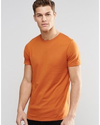 Asos T Shirt With Crew Neck In Orange