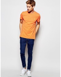 Jack Wills T Shirt With Pheasant Logo In Orange