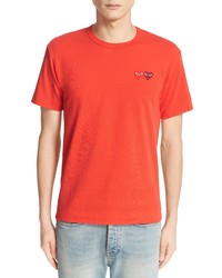Comme Des Garcons Play Twin Hearts Slim Fit Jersey T Shirt