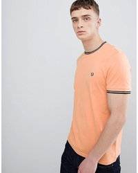 Fred Perry Twin Tipped T Shirt In Apricot