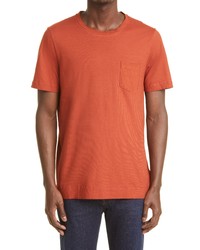 Massimo Alba Watercolor Cotton Pocket Tee In Paprika At Nordstrom