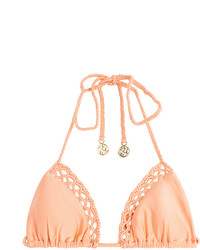 Orange Crochet Bikini Top