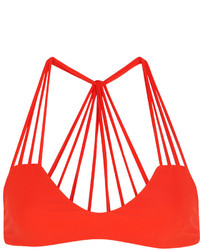 Mikoh Banyans Cutout Bikini Top Bright Orange