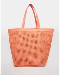 Orange Cutout Tote Bag