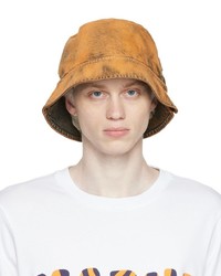 Orange Denim Bucket Hat