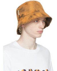 Marni Orange Denim Bucket Hat