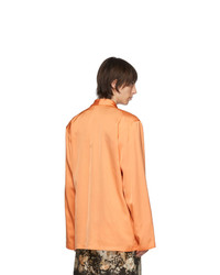 Dries Van Noten Orange Charles Shirt Blazer