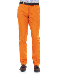 Etro Cotton Gabardine Pants Orange