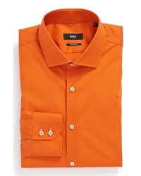 BOSS HUGO BOSS Regular Fit Dress Shirt Orange 155