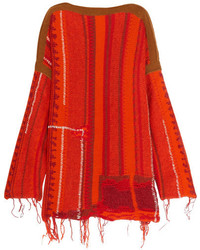 Acne Studios Anastasia Merino Wool Blend Mini Dress Orange