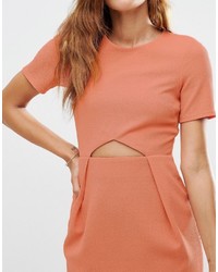 Asos Collection Tulip Mini Dress With Cut Out In Texture