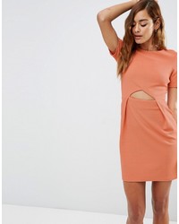 Asos Collection Tulip Mini Dress With Cut Out In Texture