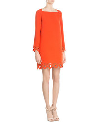 Carven Crepe Dress With Cut Out Detail