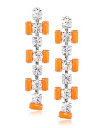 Yochi Orange Linear Chandelier Earrings