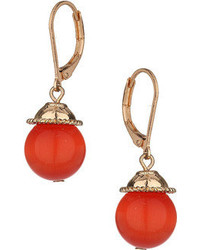Wallis Orange Catseye Ball Earrings