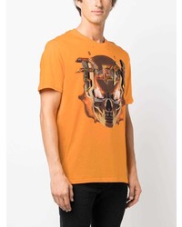 Philipp Plein Ss Chrome Skull Print Cotton T Shirt