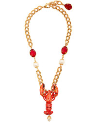 Dolce & Gabbana Lobster Crystal Embellished Necklace