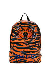 Orange Embroidered Backpack