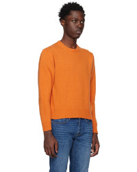 Sporty & Rich Orange Embroidered Sweater