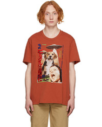 Doublet Brown Retro Poster Embroidery T Shirt