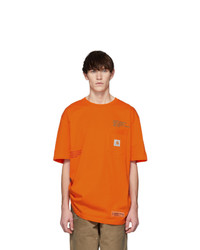 Heron Preston Orange Carhartt Edition T Shirt