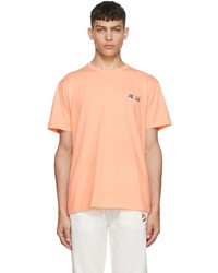 MAISON KITSUNÉ Orange Double Fox Head T Shirt