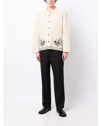 Bode Embroidered Design Camp Collar Shirt