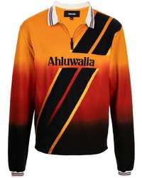 Ahluwalia Logo Embroidered Gradient Polo Shirt