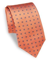 Isaia Floral Embroidered Silk Tie