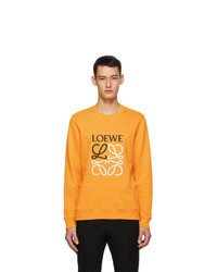 Loewe Orange Cotton Anagram Embroidered Sweatshirt