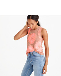 J.Crew Collection Embroidered Floral Tank