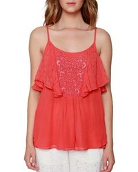 Willow & Clay Embroidered Cold Shoulder Tank