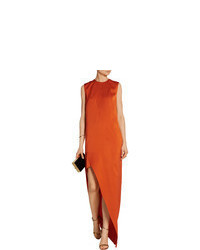 Narciso Rodriguez Asymmetric Stretch Silk Twill Gown