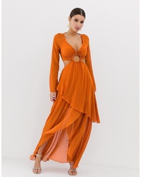ASOS DESIGN Maxi Dress With Long Sleeve And Detail