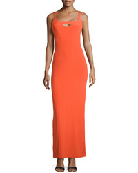 Nicole Miller Sleeveless Keyhole Front Column Gown