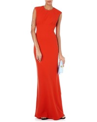 Alexander Wang T By Flare Red Crepe Backless Dress