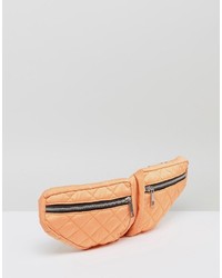 Asos Lifestyle Double Pouch Quilted Fanny Pack