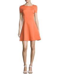 Orange Fit and Flare Dress