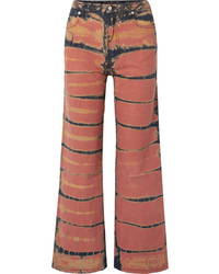 Eckhaus Latta Cropped D High Rise Wide Leg Jeans
