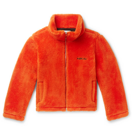 Ambush Logo Embroidered Wool Fleece Jacket, $1,018 | MR PORTER