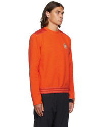 MONCLER GRENOBLE Orange Maglia Sweatshirt