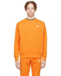 Nike Orange Sportswear Club Sweatshirt