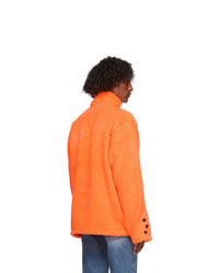 Ader Error Orange Half Zip Sweatshirt
