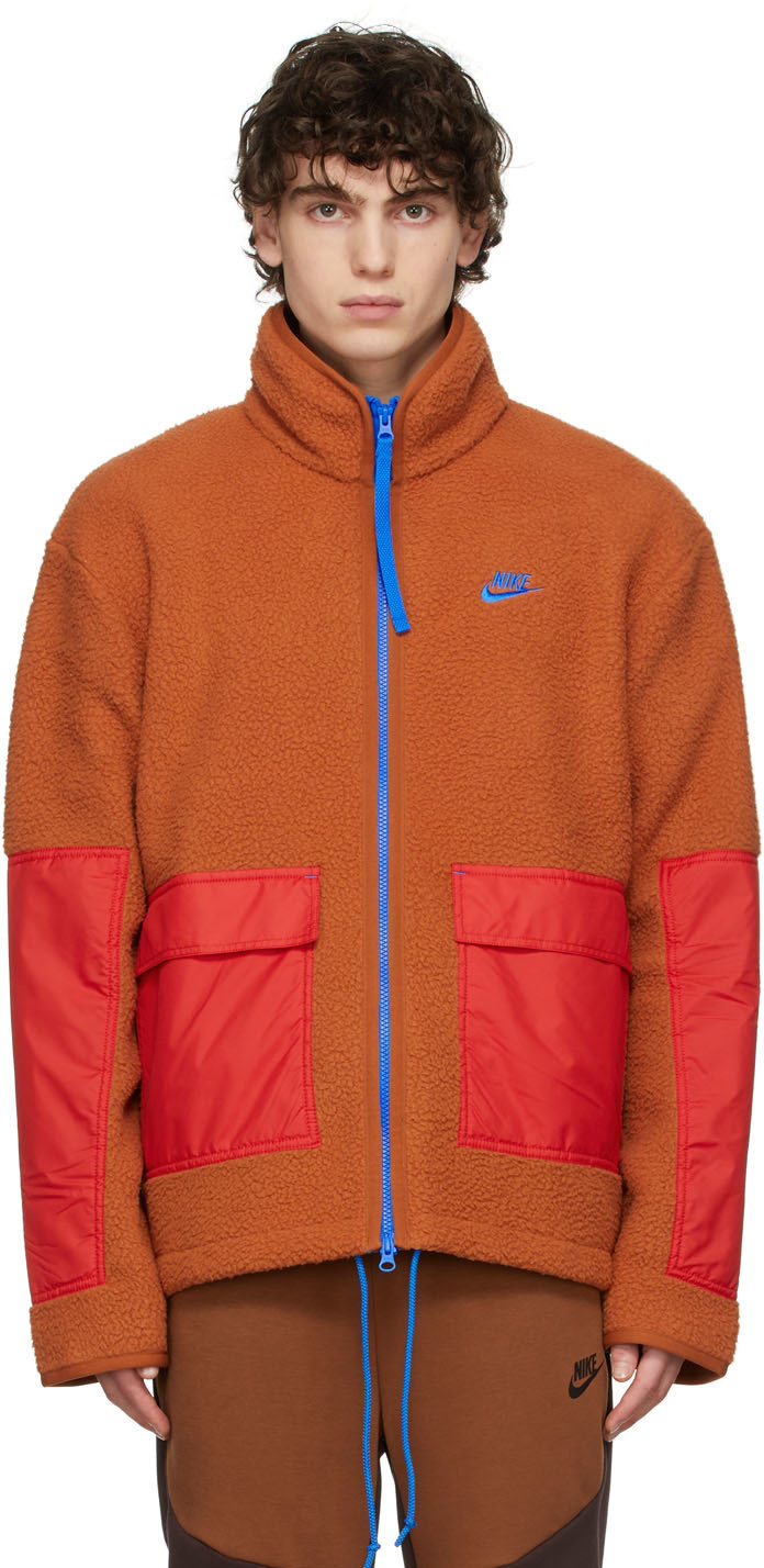 Nike Orange Sherpa Jacket, $175 | SSENSE | Lookastic