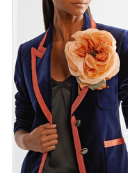 Gucci Floral Silk Brooch Orange