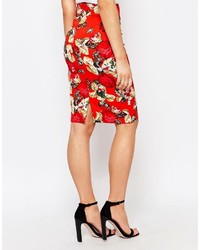 Vesper Vanessa Floral Print Bodycon Skirt