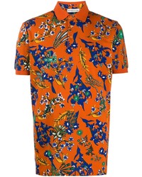 Etro Floral Print Short Sleeve Polo Shirt