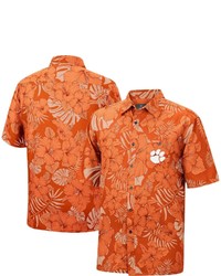 Colosseum Orange Clemson Tigers The Dude Camp Button Up Shirt At Nordstrom